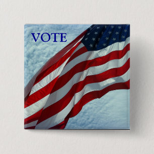 Buttonnen van de verkiezingscampagne - stemming vierkante button 5,1 cm