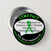 Buttonnen van de ziekte van Lyme voor bewustmaking Ronde Button 7,6 Cm (Voorkant /achterkant)