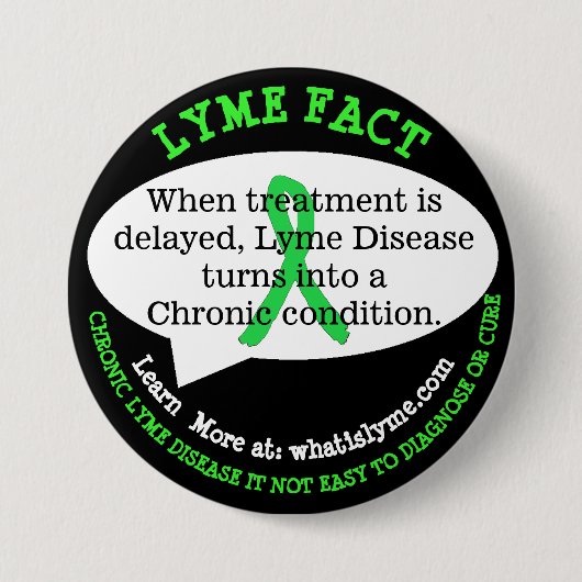 Buttonnen van de ziekte van Lyme voor bewustmaking Ronde Button 7,6 Cm (Voorkant)