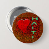 Buttonnen van Haïti Relief Valentijn Ronde Button 7,6 Cm (Voorkant /achterkant)