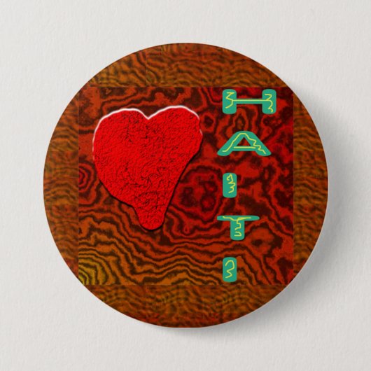 Buttonnen van Haïti Relief Valentijn Ronde Button 7,6 Cm (Voorkant)