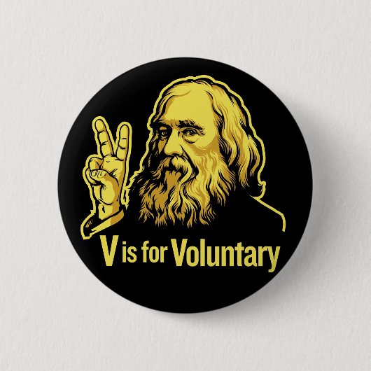 Buttonnen van Lysander Spooner Voluntaryisme Ronde Button 5,7 Cm (Voorkant)