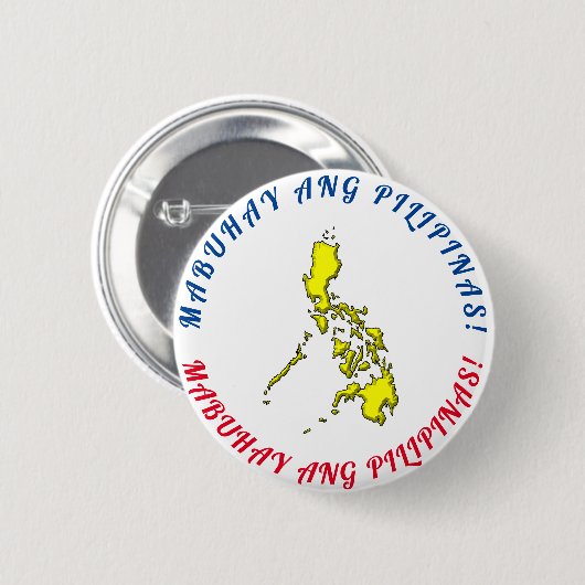 Buttonnen van Mabuhay ang Pilipinas Ronde Button 5,7 Cm (Voorkant /achterkant)