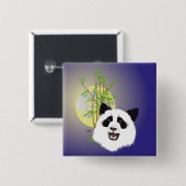 Buttonnen van Panda (Ailuropoda melanoleuca) Vierkante Button 5,1 Cm (Voorkant /achterkant)