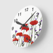 Buttonnen van papavers en bachelor ronde klok (Hoek)