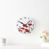 Buttonnen van papavers en bachelor ronde klok (Huis)