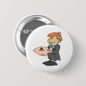 Buttonnen van Ring Bearer Wedding Party Ronde Button 5,7 Cm (Voorkant /achterkant)