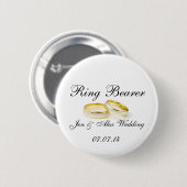 Buttonnen van Ring Bearer Wedding Party Ronde Button 5,7 Cm (Voorkant /achterkant)