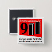 Buttonnen van samenzwering vierkante button 5,1 cm (Voorkant /achterkant)