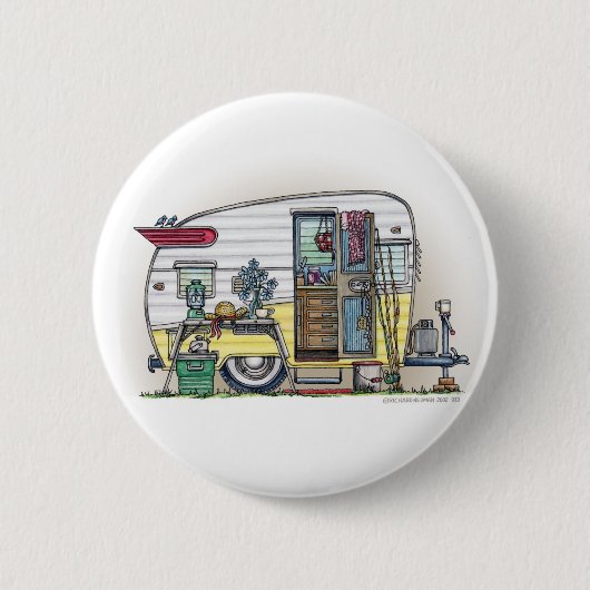 Buttonnen van Shasta Camper Trailer Ronde Button 5,7 Cm (Voorkant)