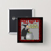 Buttonnen vliegende apen vierkante button 5,1 cm (Voorkant /achterkant)