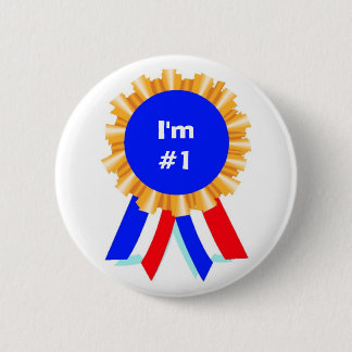 Buttonnen voor aangepaste persoonlijke blauwe lint ronde button 5,7 cm