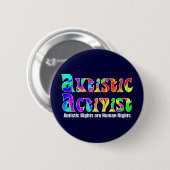 Buttonnen voor autistische activist (kleur) ronde button 5,7 cm (Voorkant /achterkant)