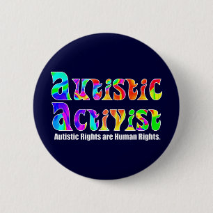 Buttonnen voor autistische activist (kleur) ronde button 5,7 cm