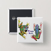 Buttonnen voor de kikkervisregel vierkante button 5,1 cm (Voorkant /achterkant)