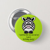 Buttonnen voor dierlijke Zebra Ronde Button 5,7 Cm (Voorkant /achterkant)