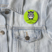 Buttonnen voor dierlijke Zebra Ronde Button 5,7 Cm (In situ)
