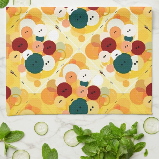 Buttonnen voor digitale kunst theedoek (Gevouwen)