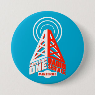 Buttonnen voor één radiodienst op vliegveld ronde button 7,6 cm