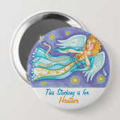 Buttonnen voor kerststuring personaliseren ronde button 4,0 cm (Voorkant /achterkant)