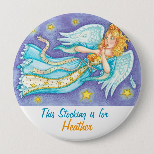 Buttonnen voor kerststuring personaliseren ronde button 4,0 cm (Voorkant)