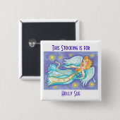 Buttonnen voor kerststuring personaliseren vierkante button 5,1 cm (Voorkant /achterkant)