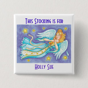 Buttonnen voor kerststuring personaliseren vierkante button 5,1 cm