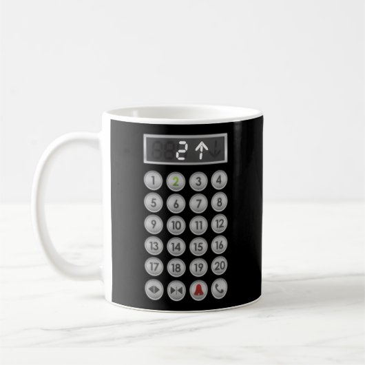 Buttonnen voor liften koffiemok (Links)