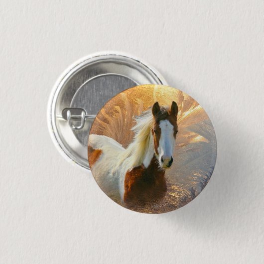 Buttonnen voor paardengoud ronde button 3,2 cm (Voorkant /achterkant)