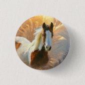 Buttonnen voor paardengoud ronde button 3,2 cm (Voorkant)