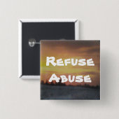 Buttonnen weigeren vierkante button 5,1 cm (Voorkant /achterkant)