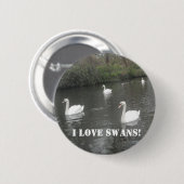 Buttonnen zwemmen, ik hou van zwemmen ronde button 5,7 cm (Voorkant /achterkant)