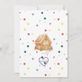 Buttons, Bows, & Gumdrop Rows Gingerbread Kaart (Achterkant)