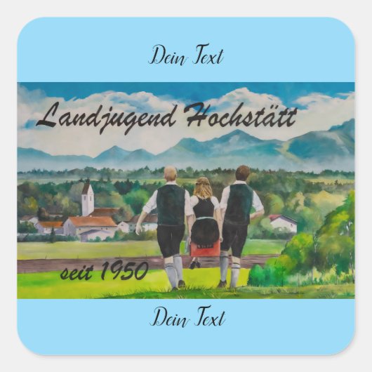 Buttons Vierkante Sticker (Voorkant)