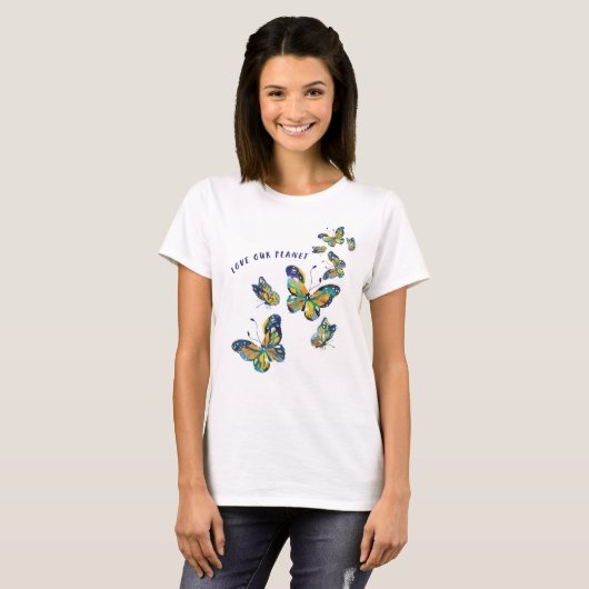 BUTTTERFLY HOUDT VAN ONS PLANEET T-SHIRT (Voorkant volledig)