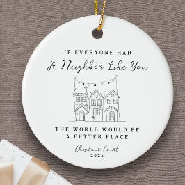 "Buur zoals jij" Persoonlijk aangepast bericht Keramisch Ornament
