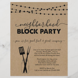 Buurblokkeringsbrochure voor groepsaanvragen flyer