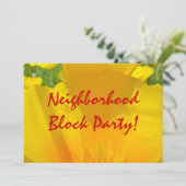 Buurblokkeringspartij! Aankondigingen uitnodiginge (Staand voorkant)
