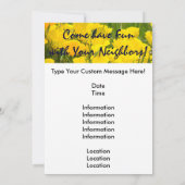 Buurblokkeringspartij! Aankondigingen uitnodiginge (Achterkant)