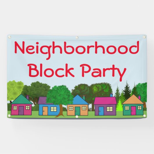 Buurblokpartij Spandoek (Horizontaal)