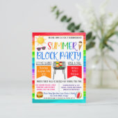 Buurblokpartij Uitnodigen Briefkaart (Staand voorkant)