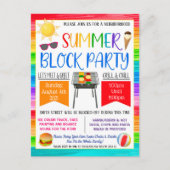 Buurblokpartij Uitnodigen Briefkaart (Voorkant)