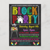Buurblokpartij Uitnodigen Briefkaart (Voorkant)