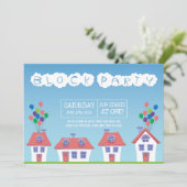 Buurblokpartij Uitnodigen Kaart (Staand voorkant)