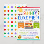 Buurblokpartij Uitnodigen Kaart (Voorkant / Achterkant)