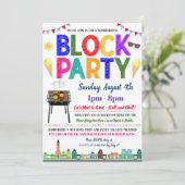 Buurblokpartij Uitnodigen Kaart (Staand voorkant)