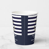 Buurdatum Nautical Sailing Anchor Bedankt Papieren Bekers (Rechts)