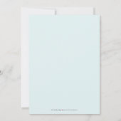 Buurdress Bridal Tea Invitation (blauw) Kaart (Achterkant)