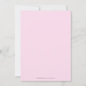 Buurdress Bridal Tea Invitation (roze) Kaart (Achterkant)