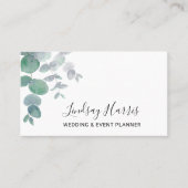 Buurevensplanner Eucalyptus Greenery Visitekaartje (Voorkant)